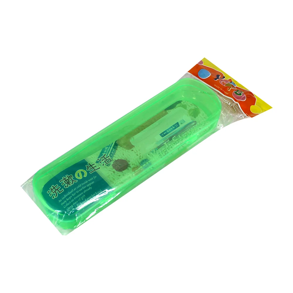 Estuche rectangular translucido de plástico 6 x 22cm para cepillos de dientes, variedad de colores / hw55661