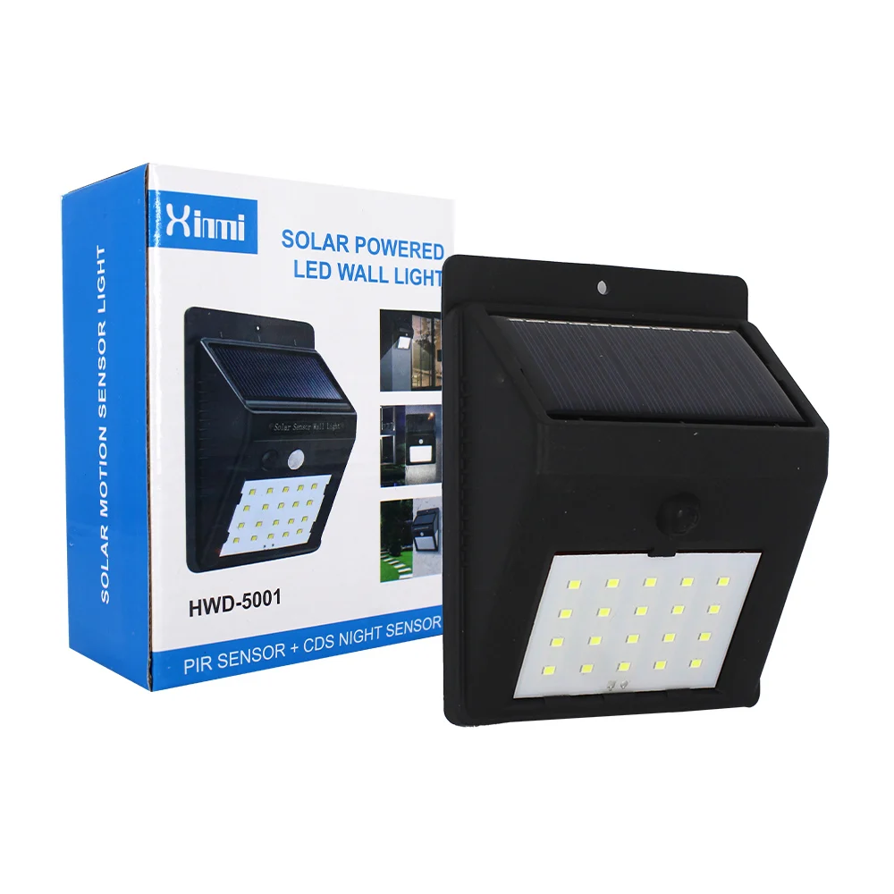 Lámpara led solar de pared con sensor p...