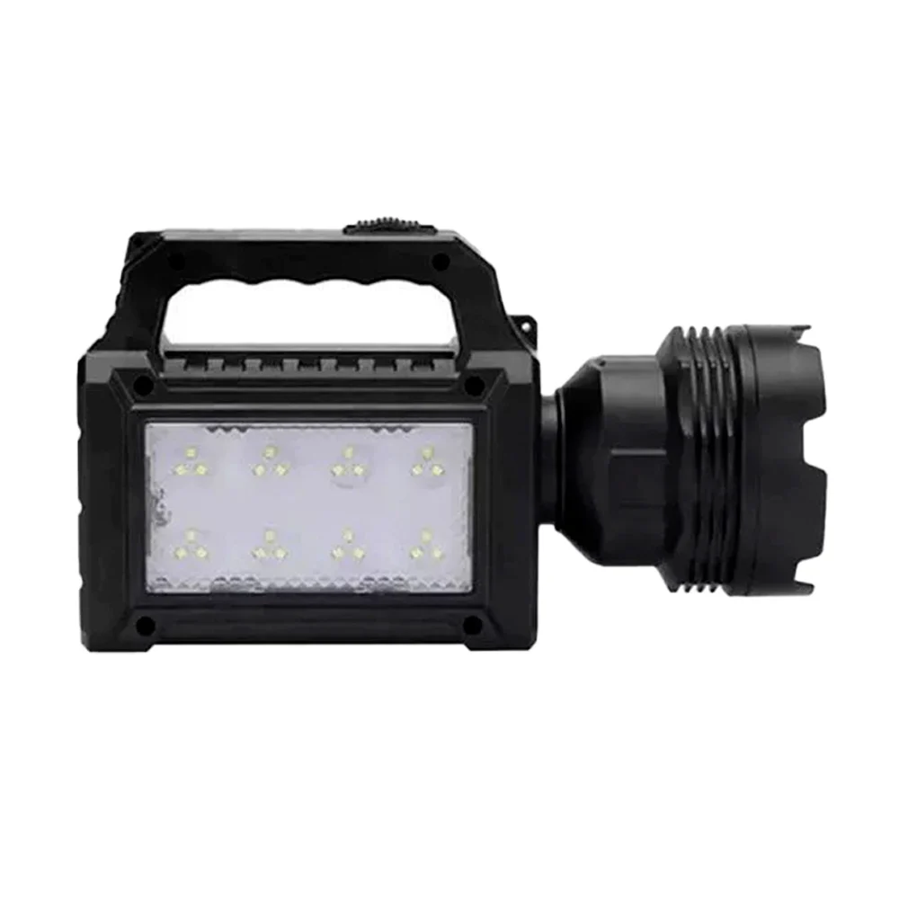 Lámpara linterna led de mano portátil con 3 focos led + soporte y panel solar para recargar / gd-p50