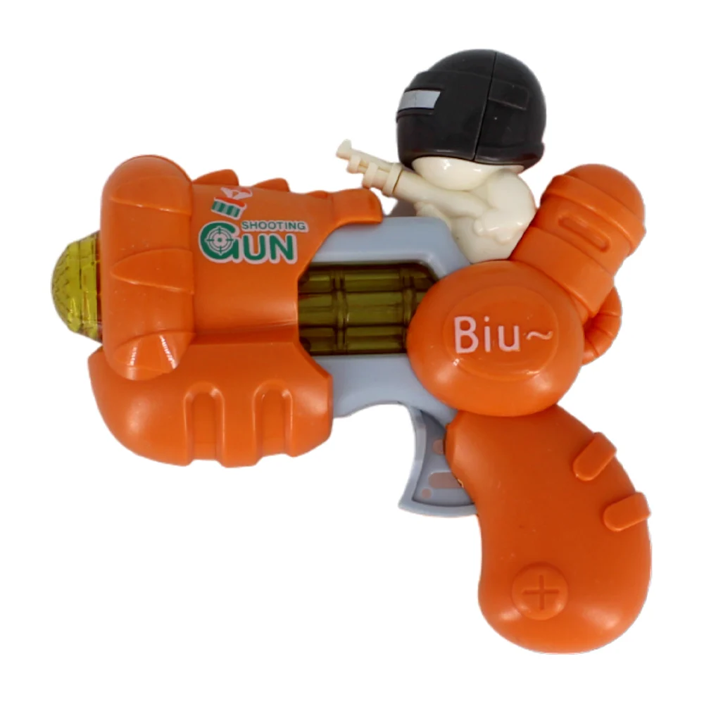 Mini pistola shooting gun con mini soldado, luces y sonido, variedad de colores / hy-777