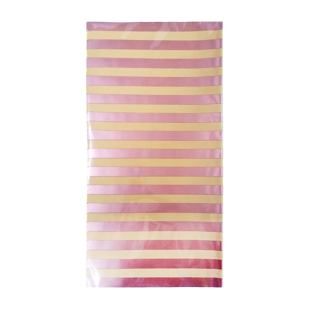 Paquete con 20 pliegos de papel para regalo diseño de rayas, variedad de colores / hz-108
