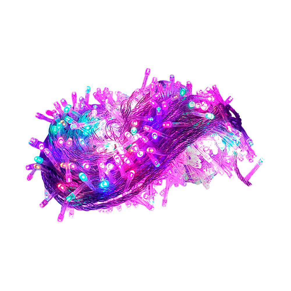 Serie de cable transparente de 25 metros con 500 luces en tono multicolor / hz8011c