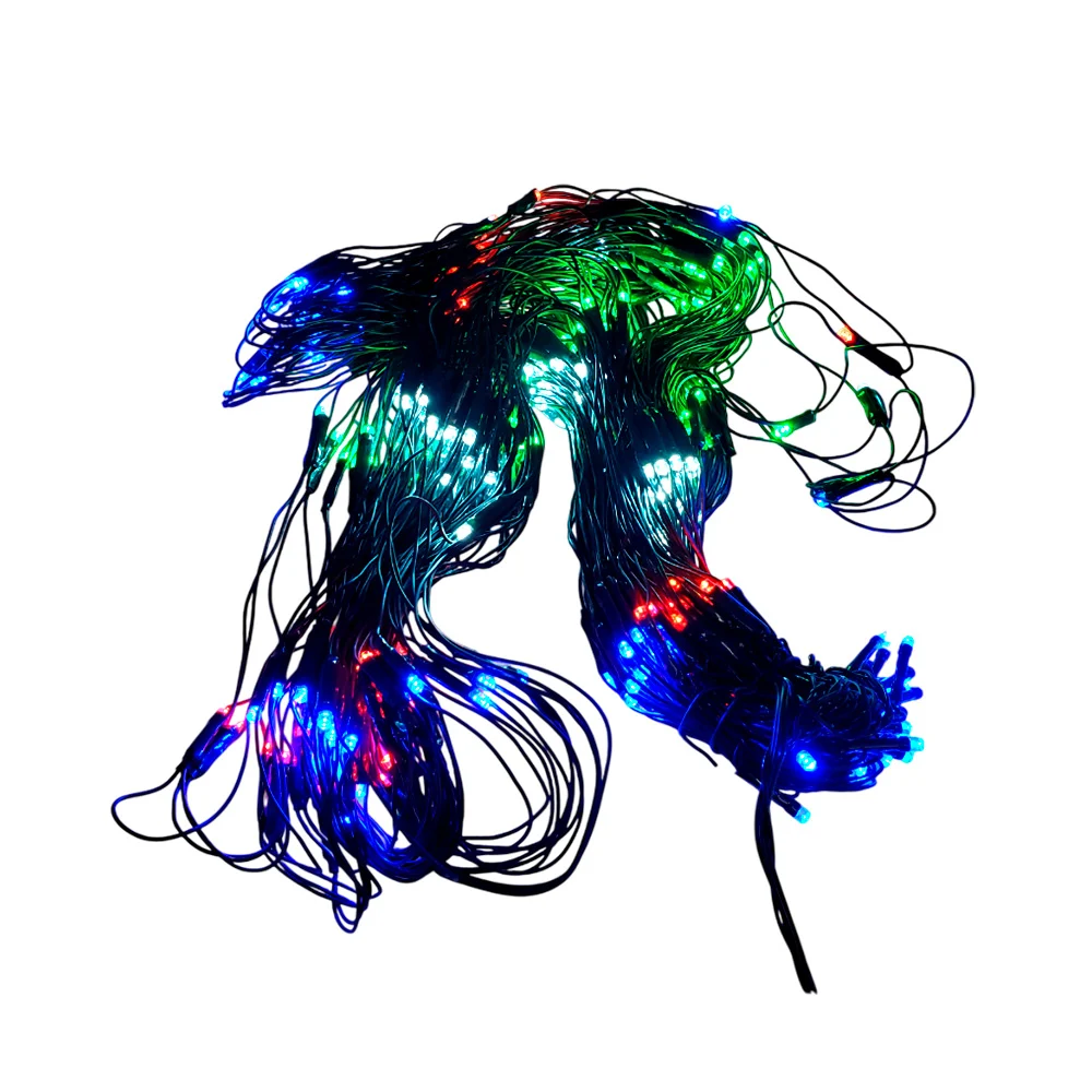 Serie de red de 2x2 metros con 320 luces navideñas en tono multicolor / hz8012c