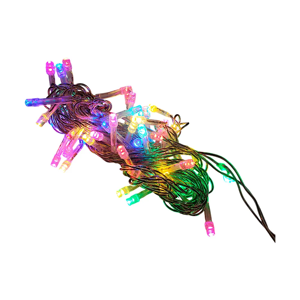 Serie de cable transparente de 4 metros con 50 luces navideñas en tono multicolor / hz8022c