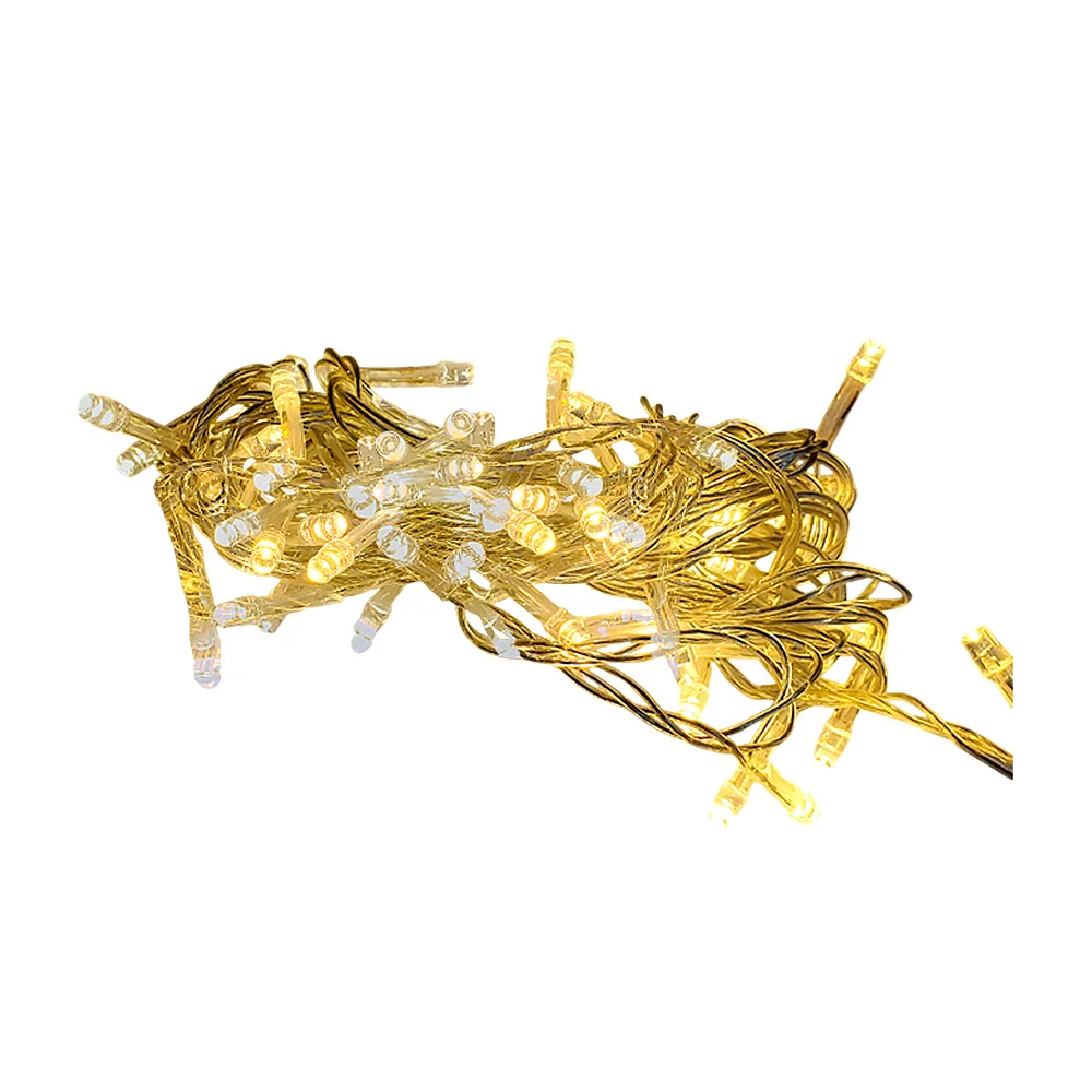 Serie de cable transparente de 4 metros con 50 luces navideñas en tono cálida / hz8022n