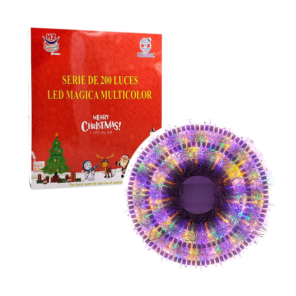 Serie 200 luces navideñas de 10m en tono multicolor / hz8024c
