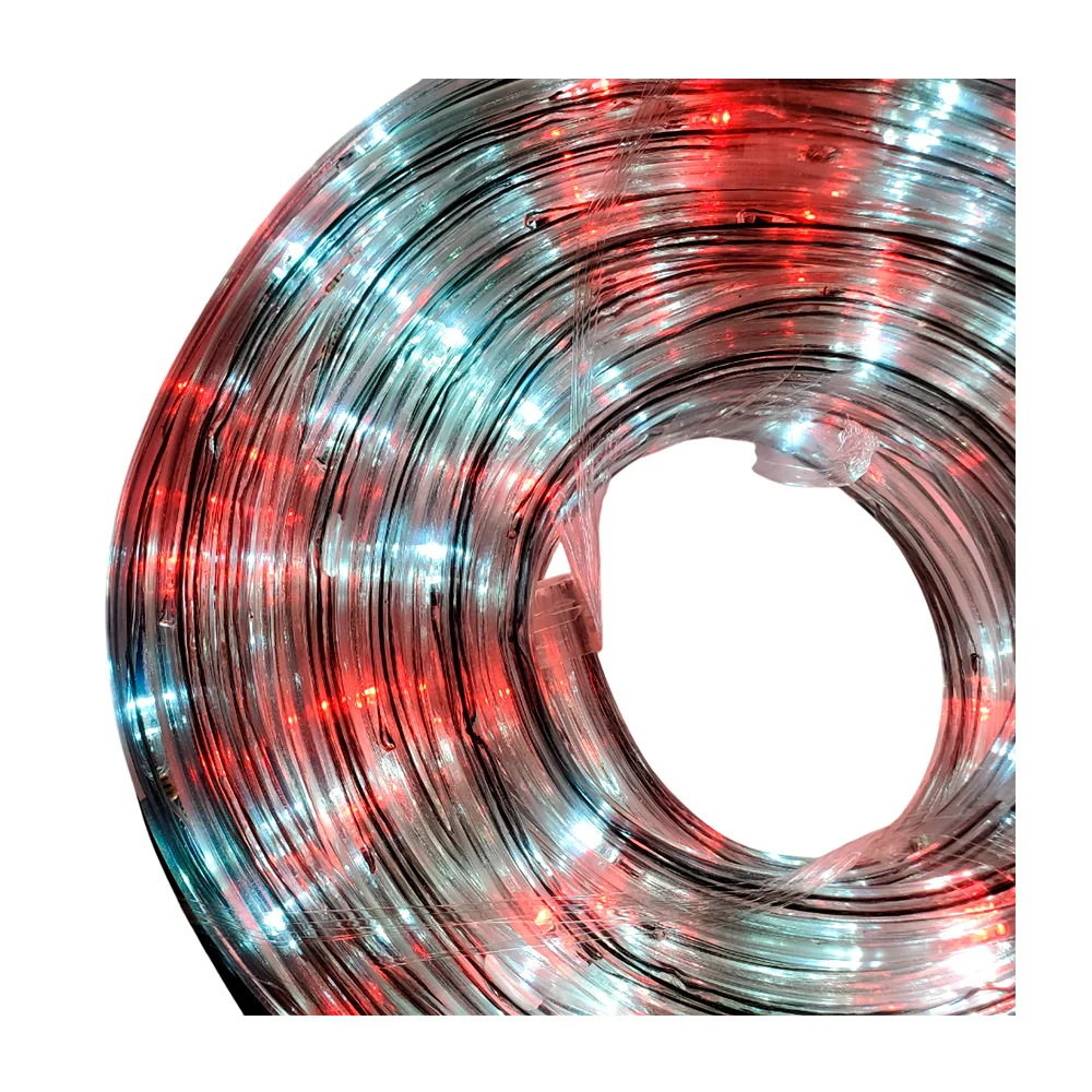 Manguera led de 10 metros en color roja y blanca para decoración navideña / hz8031rjb