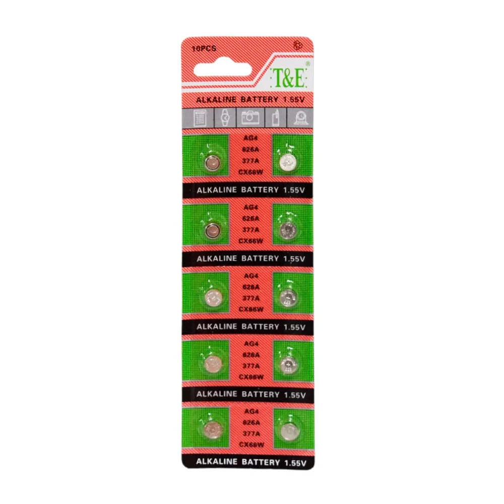 Blíster 10 pilas alcalinas 1.55v, cx66w para reloj / idc-ag4
