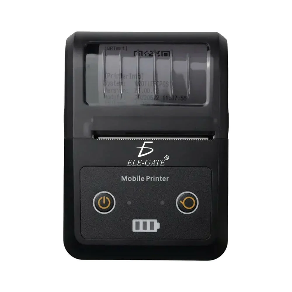 Mini impresora térmica portátil bluetooth recargable ele-gate para papel 57x30mm / im.15