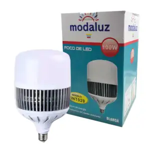 Foco led ahorrador modaluz de luz fría con consumo de 100w / int029