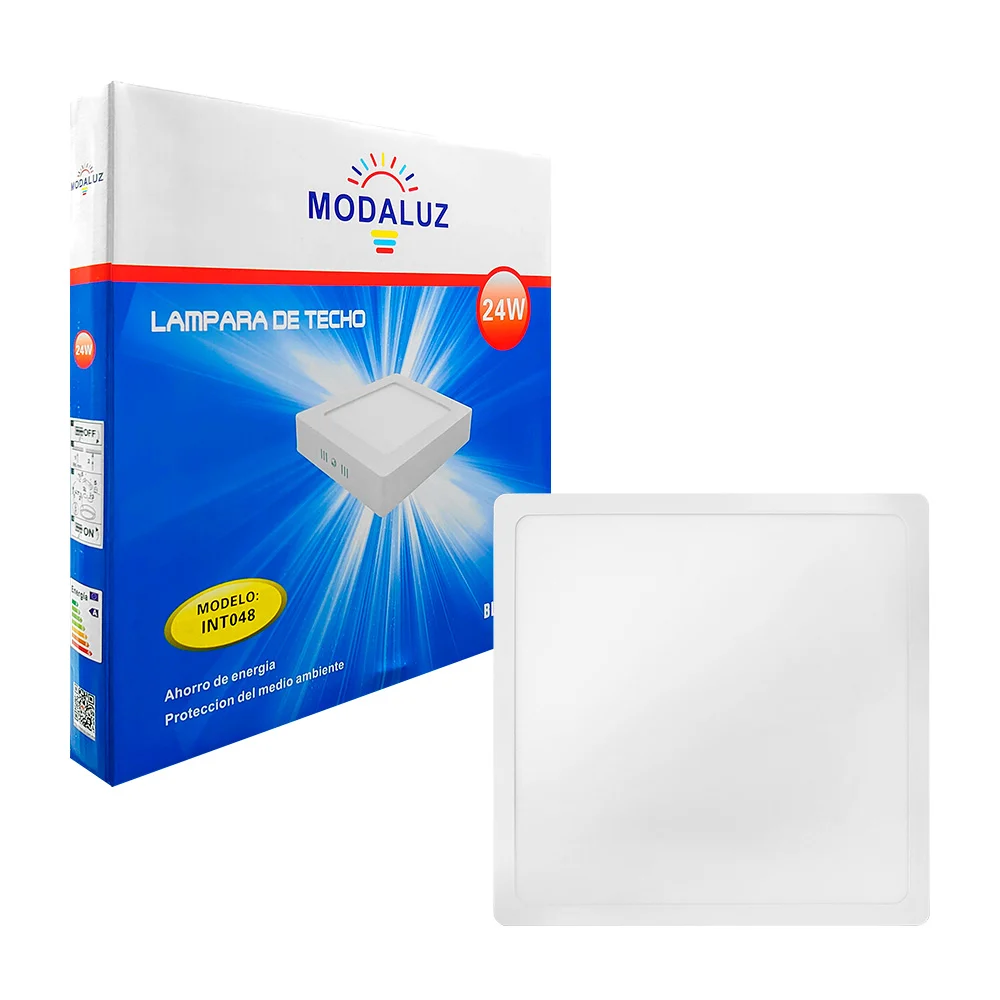 Lámpara led cuadrada para empotrar modaluz de luz blanca con consumo de 24w / int048