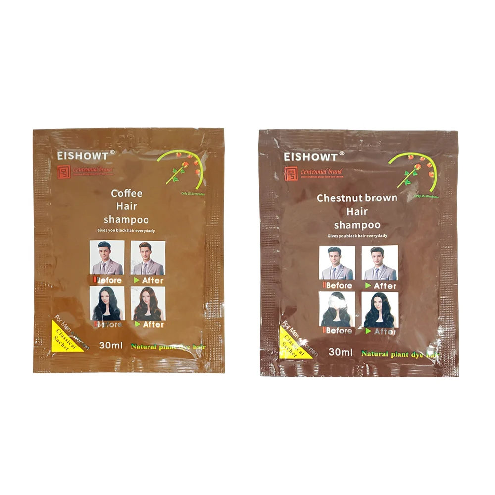 1pza sobre de shampoo tinte con extractos naturales, variedad de tonos / ivsi2705 / ivsi2712 / ivsi2743 / eishowt