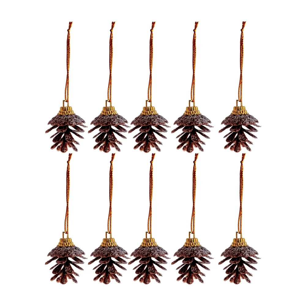 Paquete con 10 mini colgantes navideños en forma de piñitas / j3189