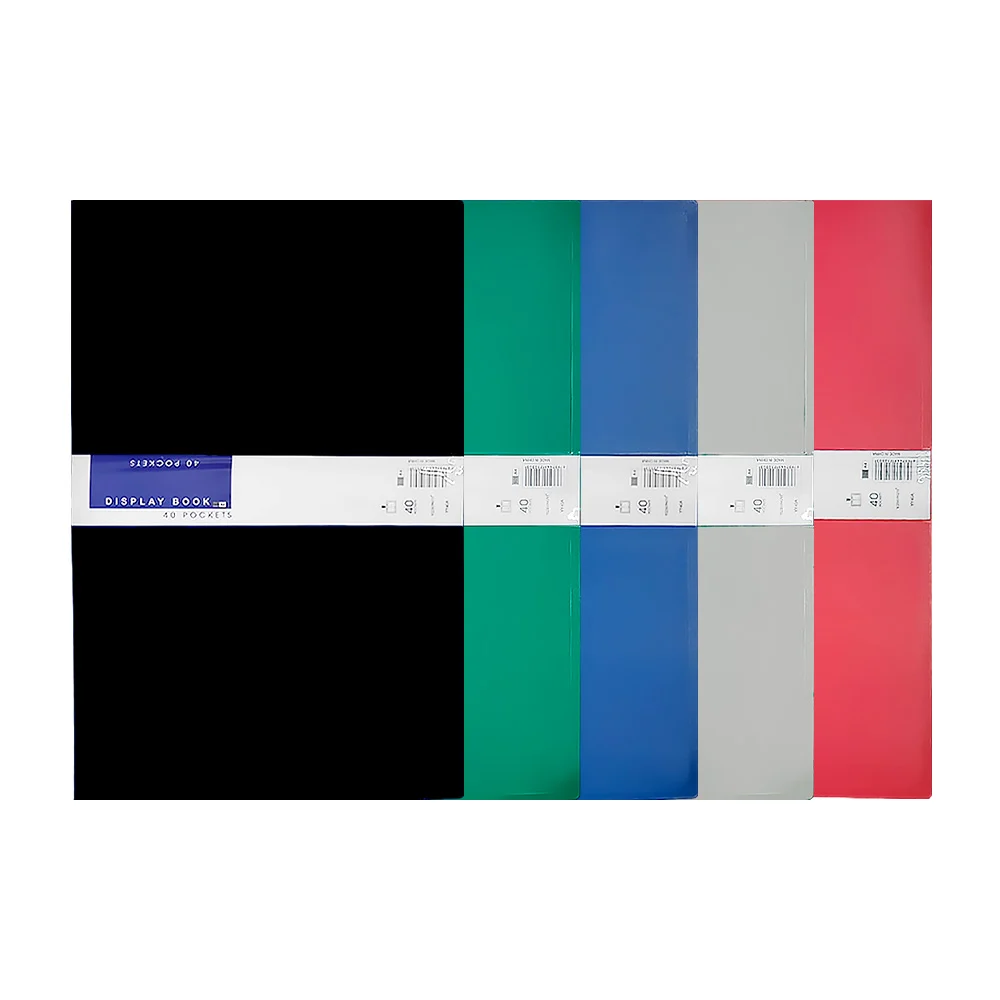1pza Folder carpeta recopilador con 40 protectores transparentes tamaño carta, variedad de colores / display book / yy40a