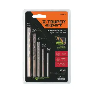 Juego con 5 brocas truper expert de acero m2 para alta resistencia / …