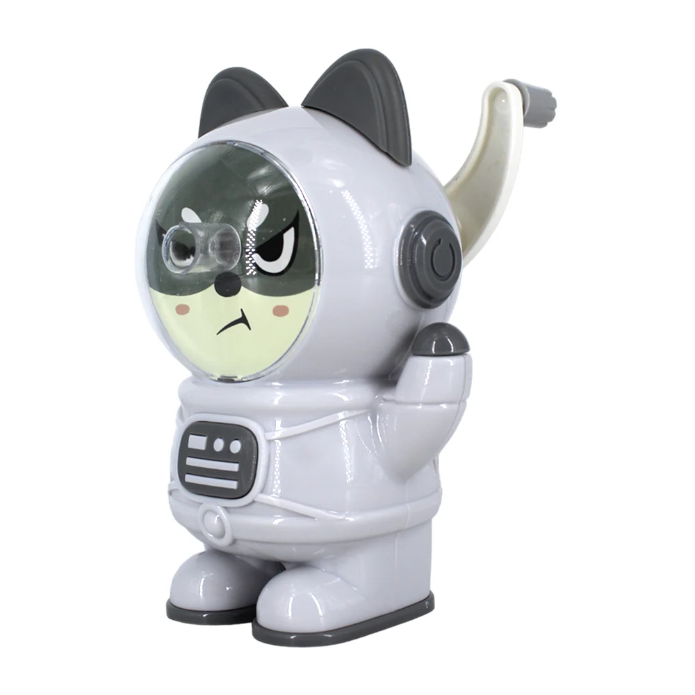 Sacapuntas grande con palanca manual + diseño de gato con traje de astronauta, variedad de modelos / jbd-51