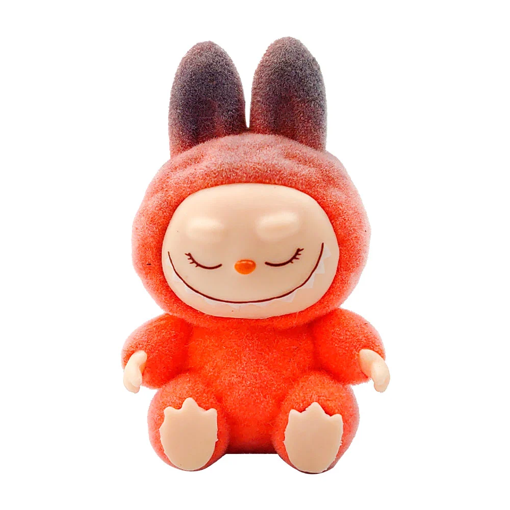 1pza mini figura de labubu con textura aterciopelada, variedad de modelos y colores / figura coleccionable / jblbg / mini labubu