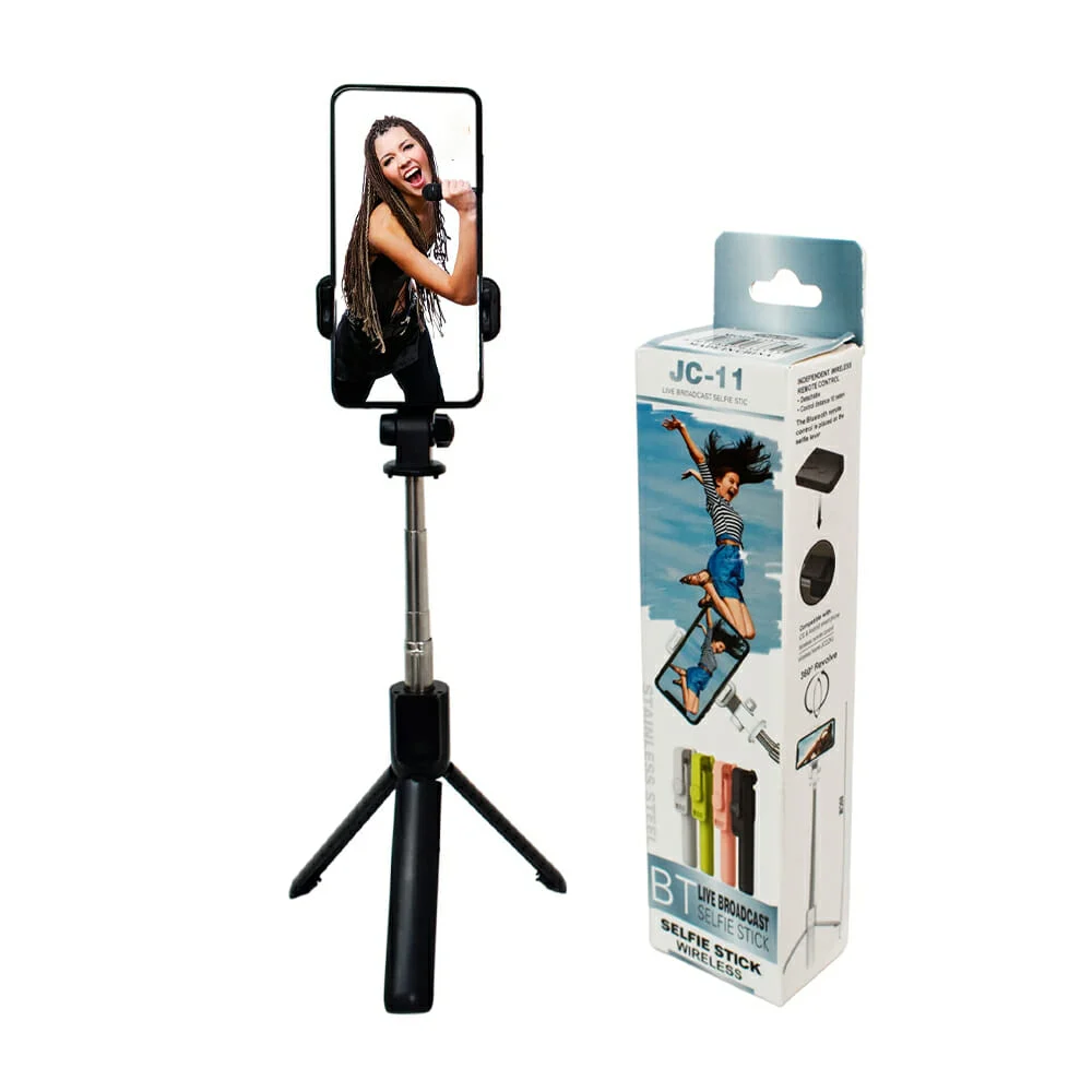 Soporte tripie y bastón selfie stick bluetooth ajustable para teléfono celular, variedad de colores / zpg-6531 / jc-11