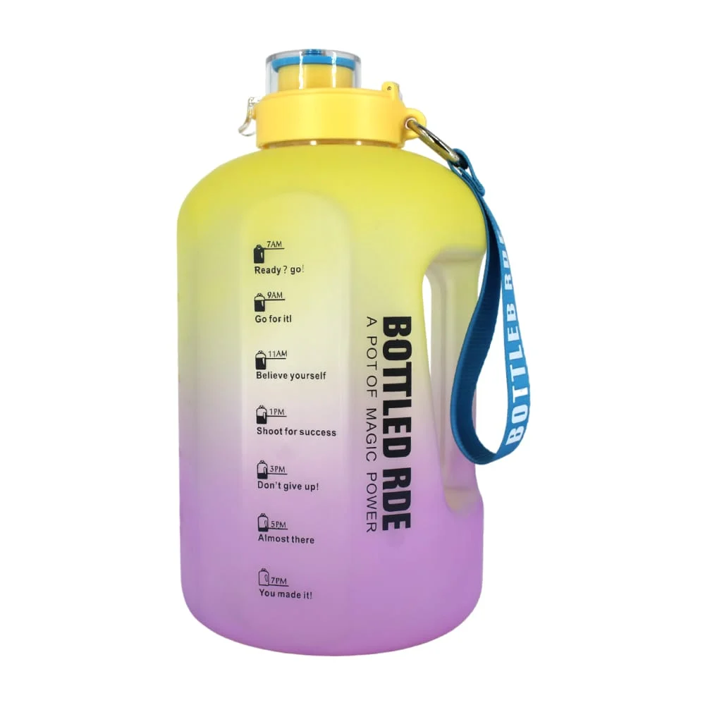 Botella garrafón bottled rde bicolor con frases motivacionales y capacidad para 2200-2500ml, variedad de colores / a pot of magic power / love / zj-114
