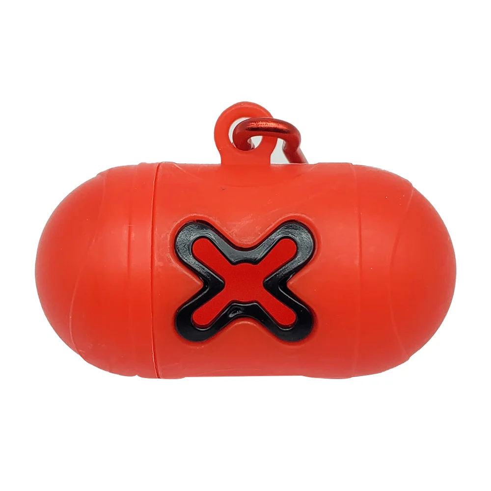 Llavero dispensador en forma de hueso para bolsas sanitarias de mascota, variedad de colores / pet trash bags