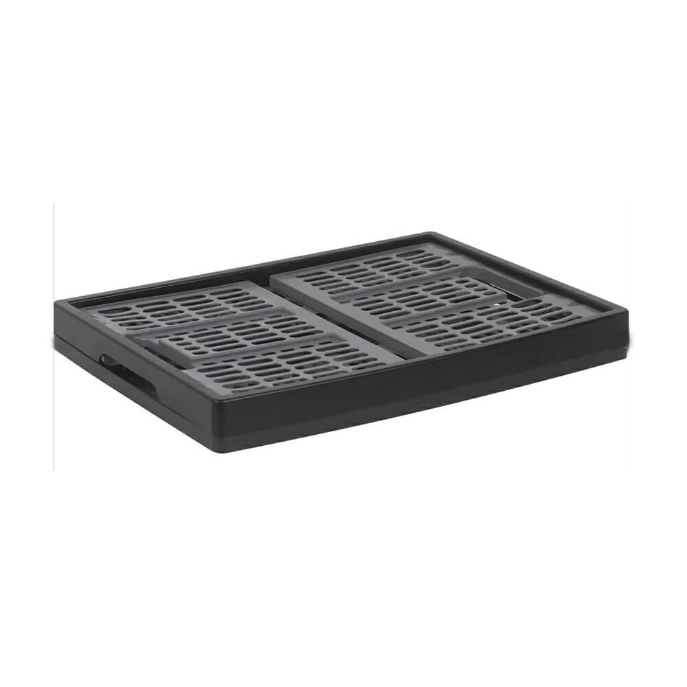 Caja cesta chica de plástico para almacenamiento con orificios tipo rejilla, variedad de colores / jjyp437