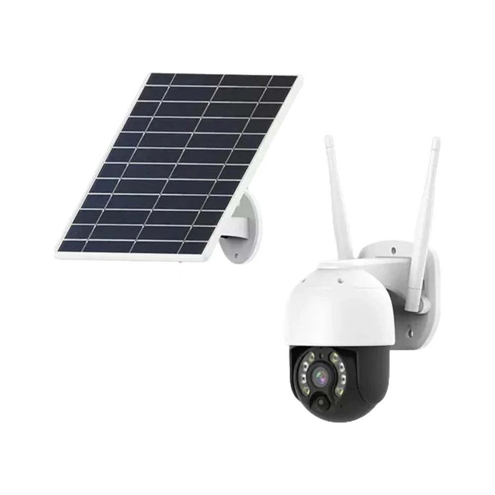 Cámara de seguridad inalámbrica wifi con panel solar integrado, 100x155x155mm - 270x180x200mm / solar smart camera / jk-8181