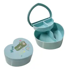Joyero de plástico en forma de corazón con estampado en forma de anim…