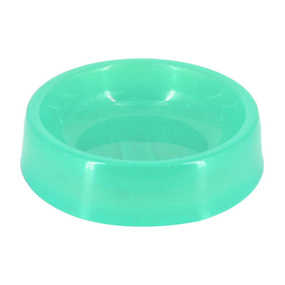 Plato redondo translúcido de plástico liso para mascota, variedad de colores / 910180