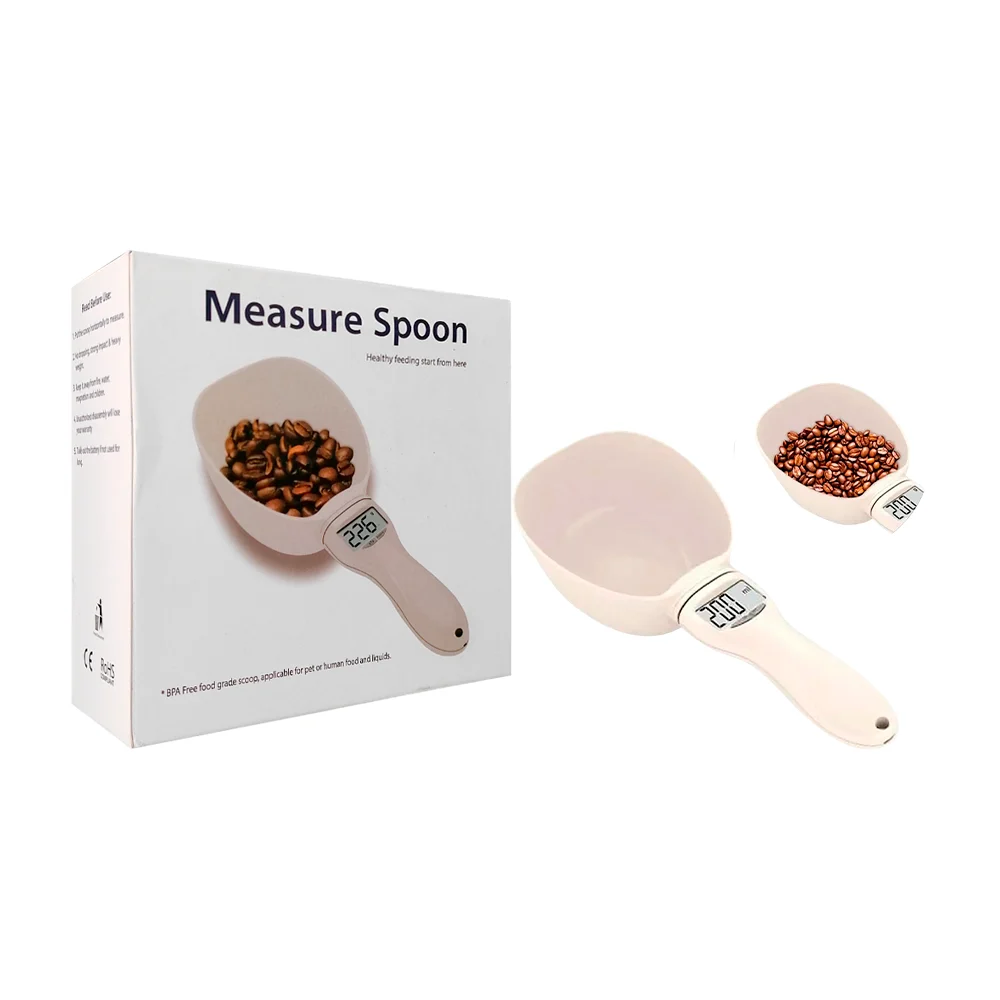 Cuenco cuchara medidora de alimento desmontable para mascota, con pantalla lcd y capacidad 800g / measure spoon / 1717