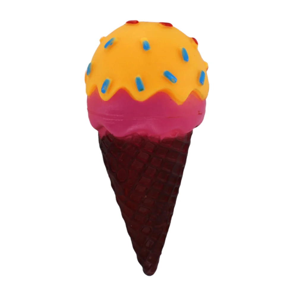 Juguete chillón para mascota con forma de cono de helado, variedad de colores / 917462