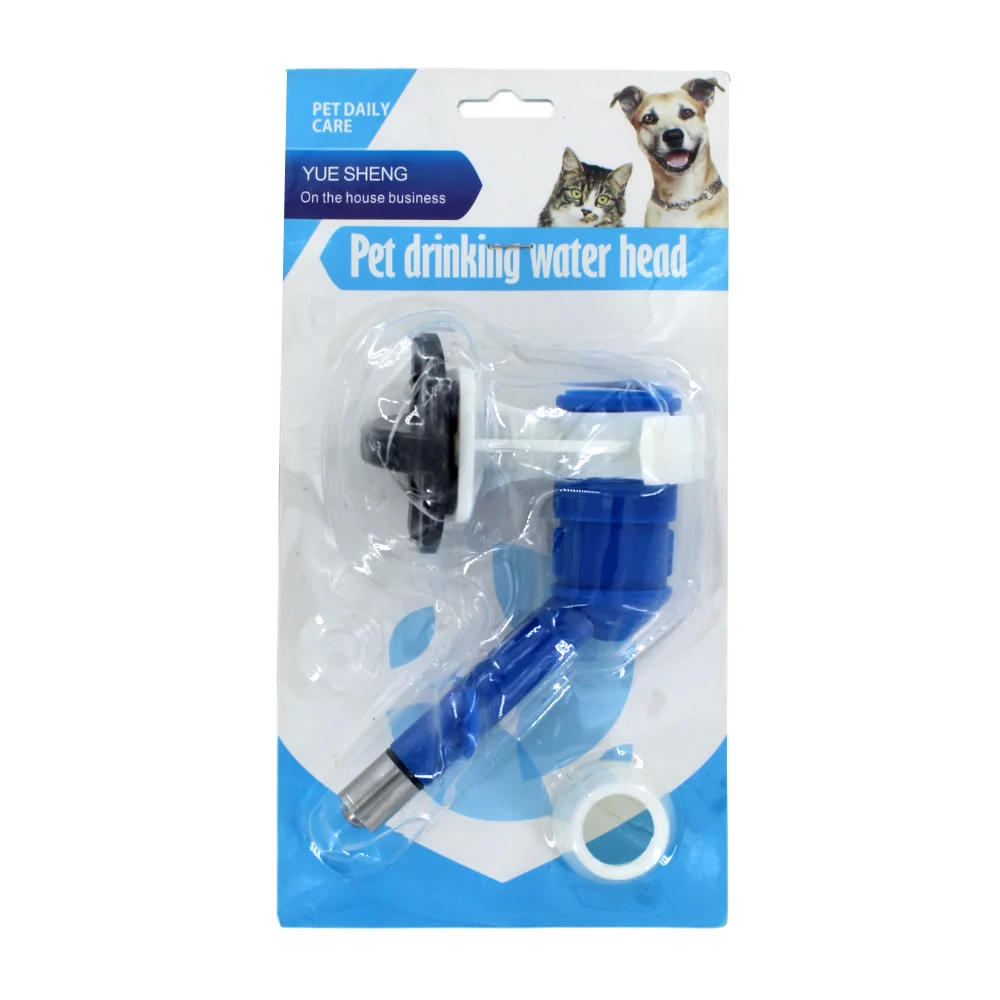 Soporte bebedero de mascotas con boquilla ajustable para botellas, variedad de colores / pet drinking water head