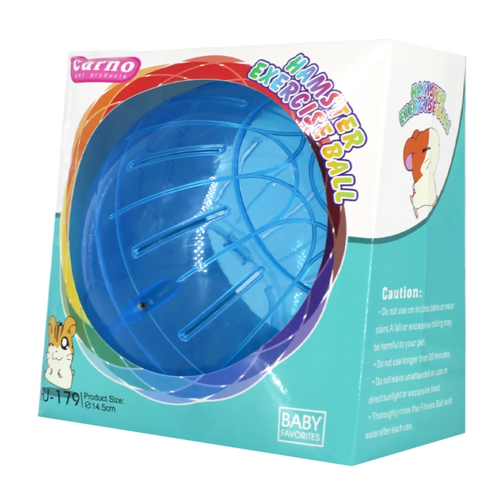 Bola esfera de plástico para hámster 14.4cm, variedad de colores / rj-179