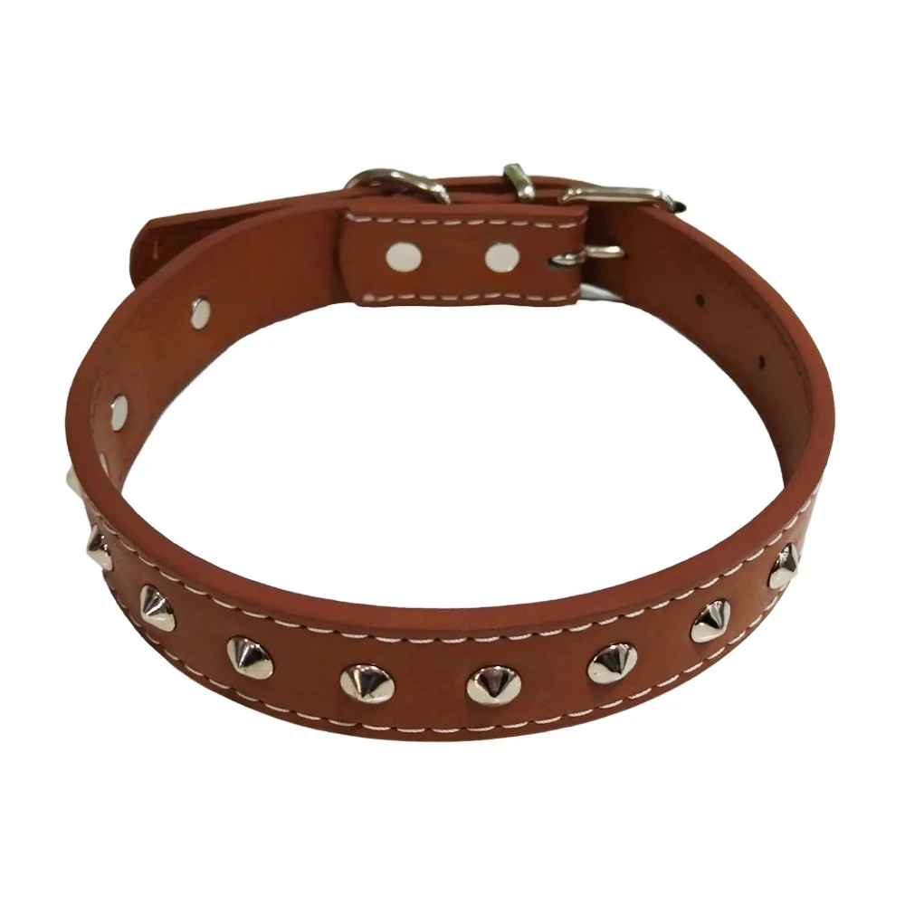 Collar para perro tamaño mediano 50 x 2.5cm lm con placa y estoperoles redondos, variedad de colores / jr1900