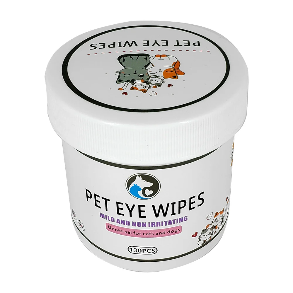 Bote con 130 toallitas limpiadoras para ojos de mascotas / pet eye wipes / jr1983 / 1983