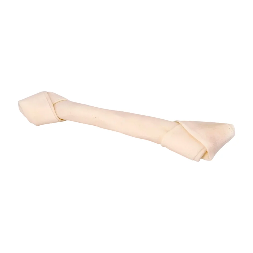 Hueso grande de carnaza tipo enrollado para perro, 30cm / lucy mascotas / 2303