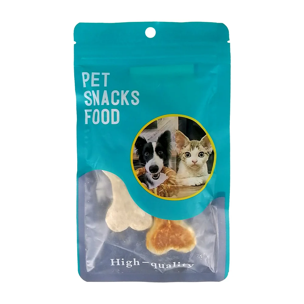 Paquete con 3 bocadillos de carnaza en forma de huesos pequeños para perro / pet snacks food / 2312