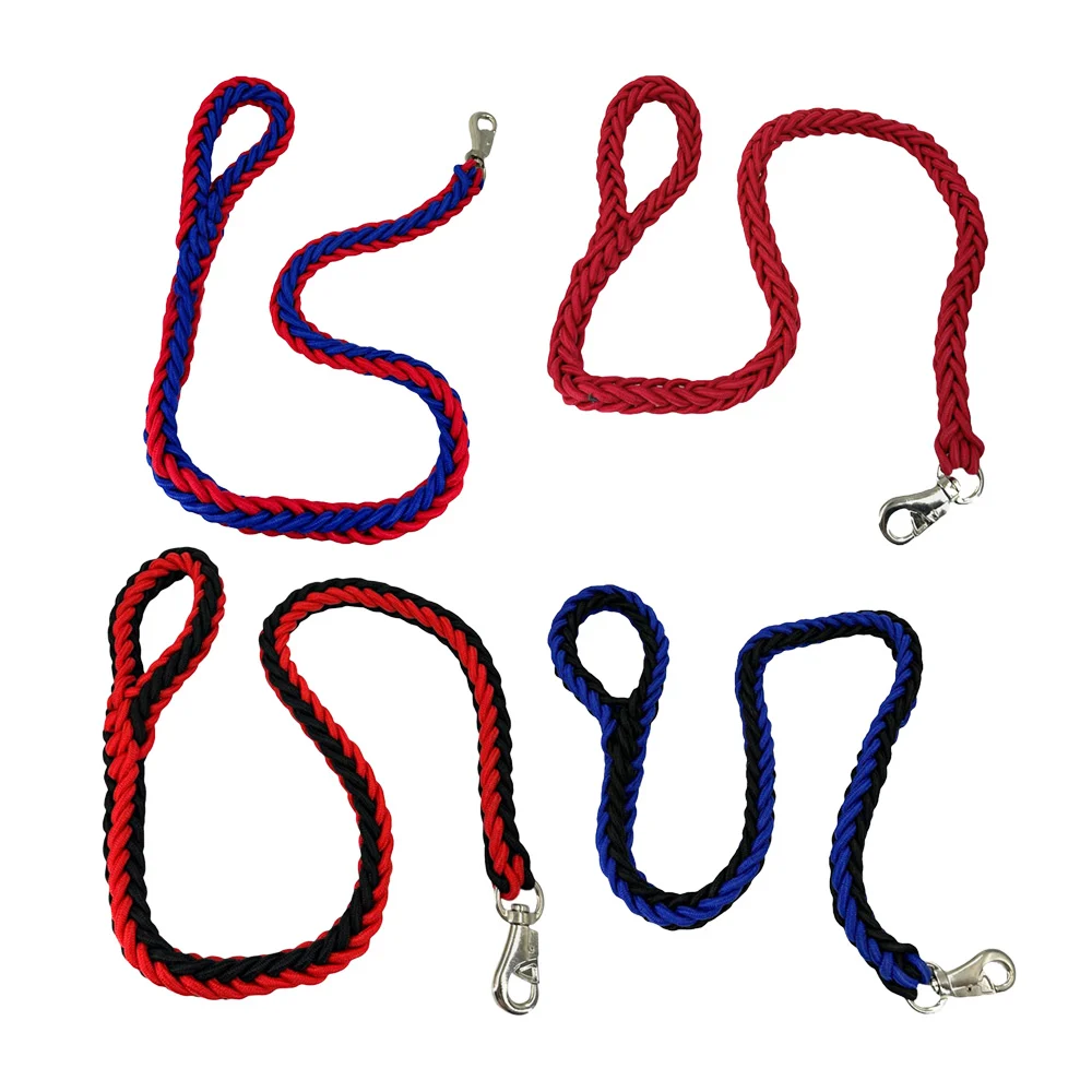 Correa tipo trenza de 124cm largo y 2.5cm ancho para pasear mascotas, variedad de colores / 2346