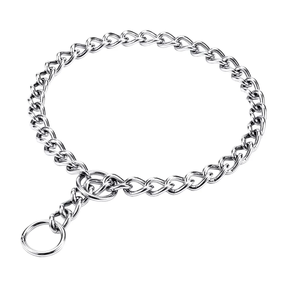 1pza Collar cadena de hierro para mascotas, 56cm / lucy mascotas / 2411