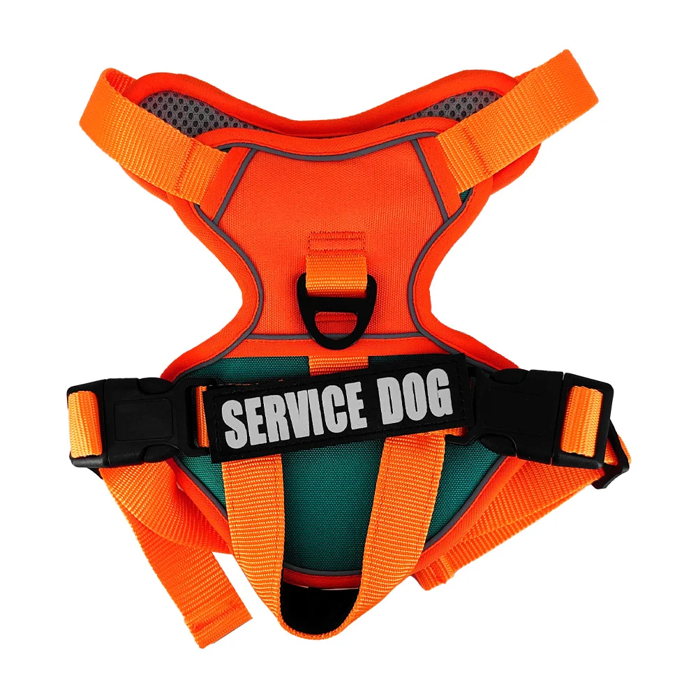 Pechera acolchonada ajustable lisa talla s con linea reflectiva en el borde para mascotas pequeñas, variedad de colores / service dog / 2419