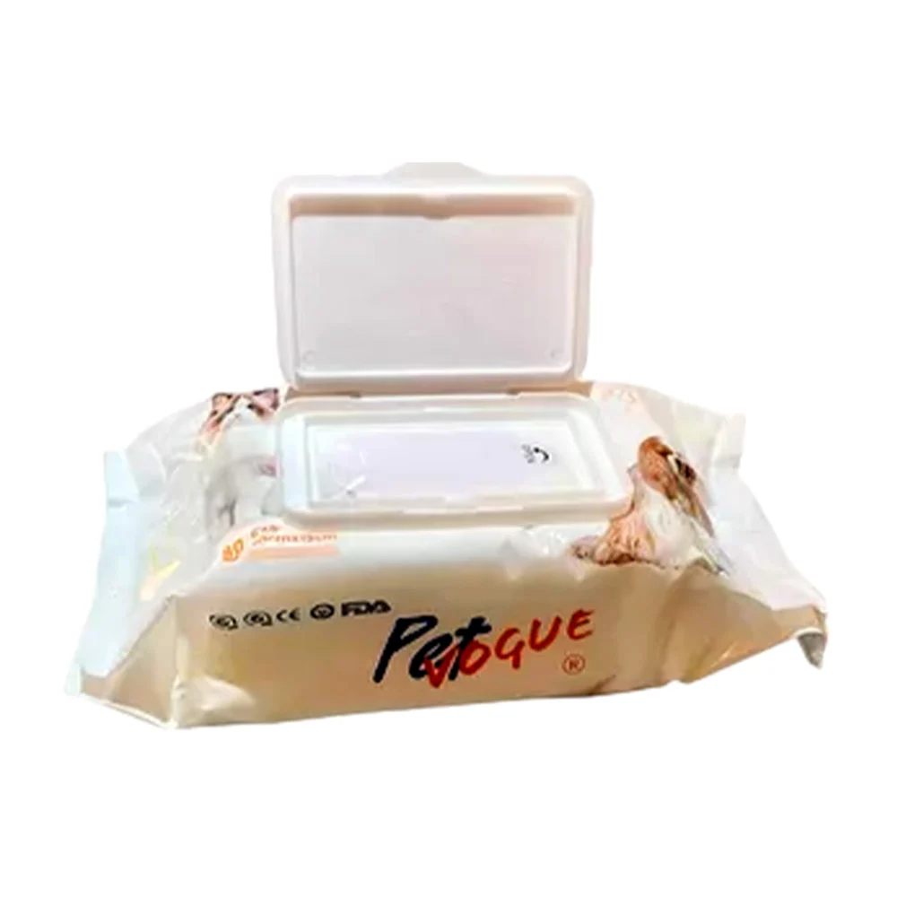 Paquete con 80 toallitas húmedas para la limpieza y el cuidado de mascotas / pet care wipes / dono pet wipes 15x20cm / jr1986 / 919862