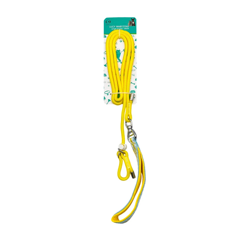 1pza Correa para mascotas de tipo trenzado, ajustable, con detalles metálicos y mango acolchado, variedad de colores / lucy mascotas / 120cms