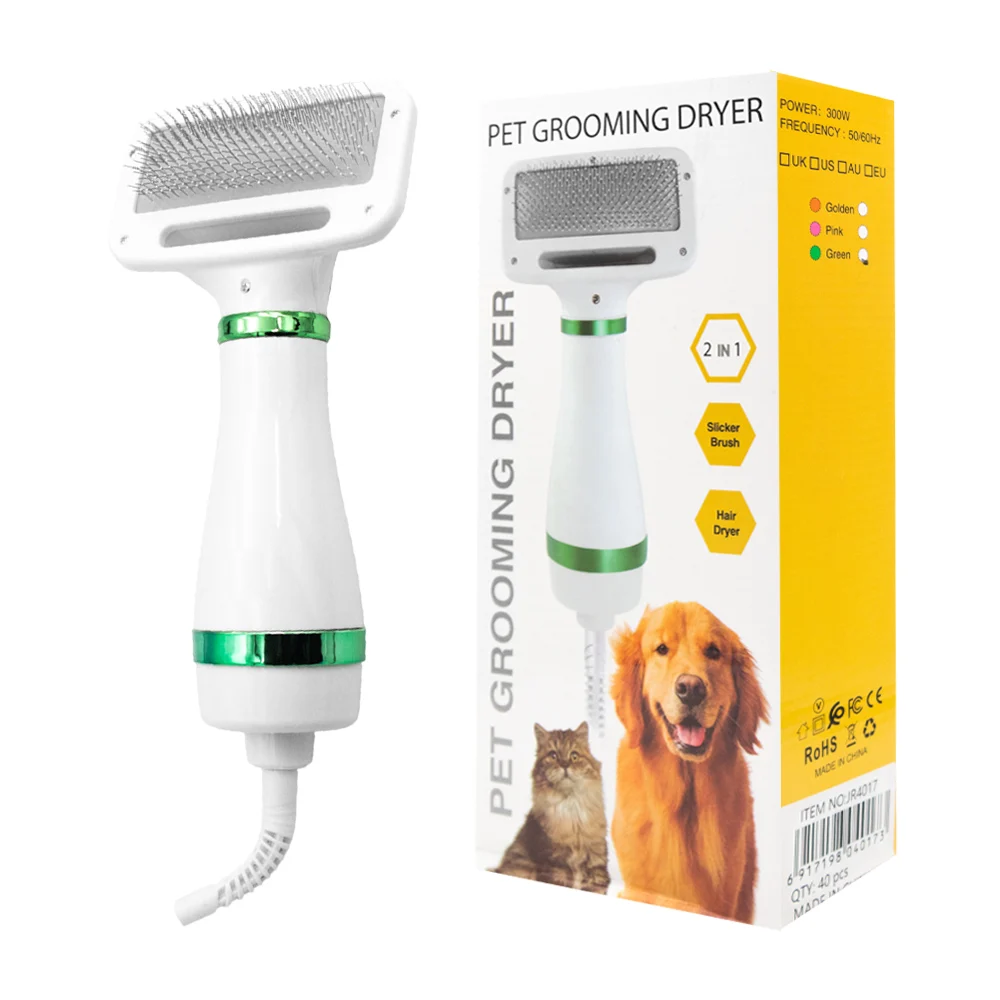 1pza Cepillo grande con función de secador para mascotas, variedad de funciones y colores / 300w / pet grooming dryer