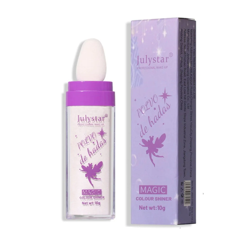1pza Iluminador polvo de hada para rostro y cuerpo 10g, variedad de tonalidades / julystar / js004f