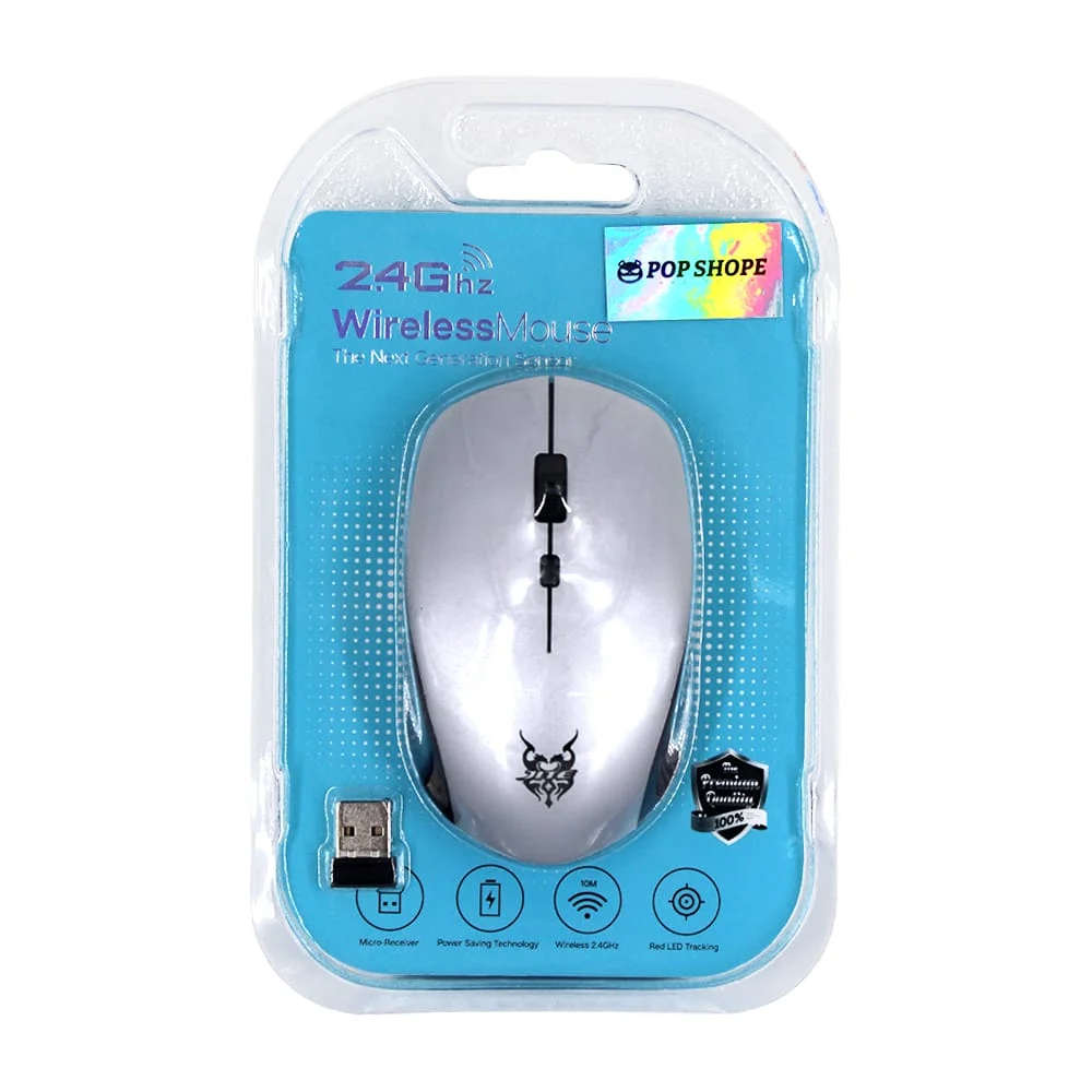 Mouse inalámbrico pop shope con micro receptor 2.4ghz, variedad de colores / jt5022