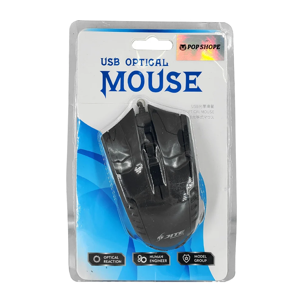 1pza Mouse / ratón alámbrico, con diseño ergonómico, con detalles puntiagudos y/o figuras geométricas, variedad de usos / jt-715