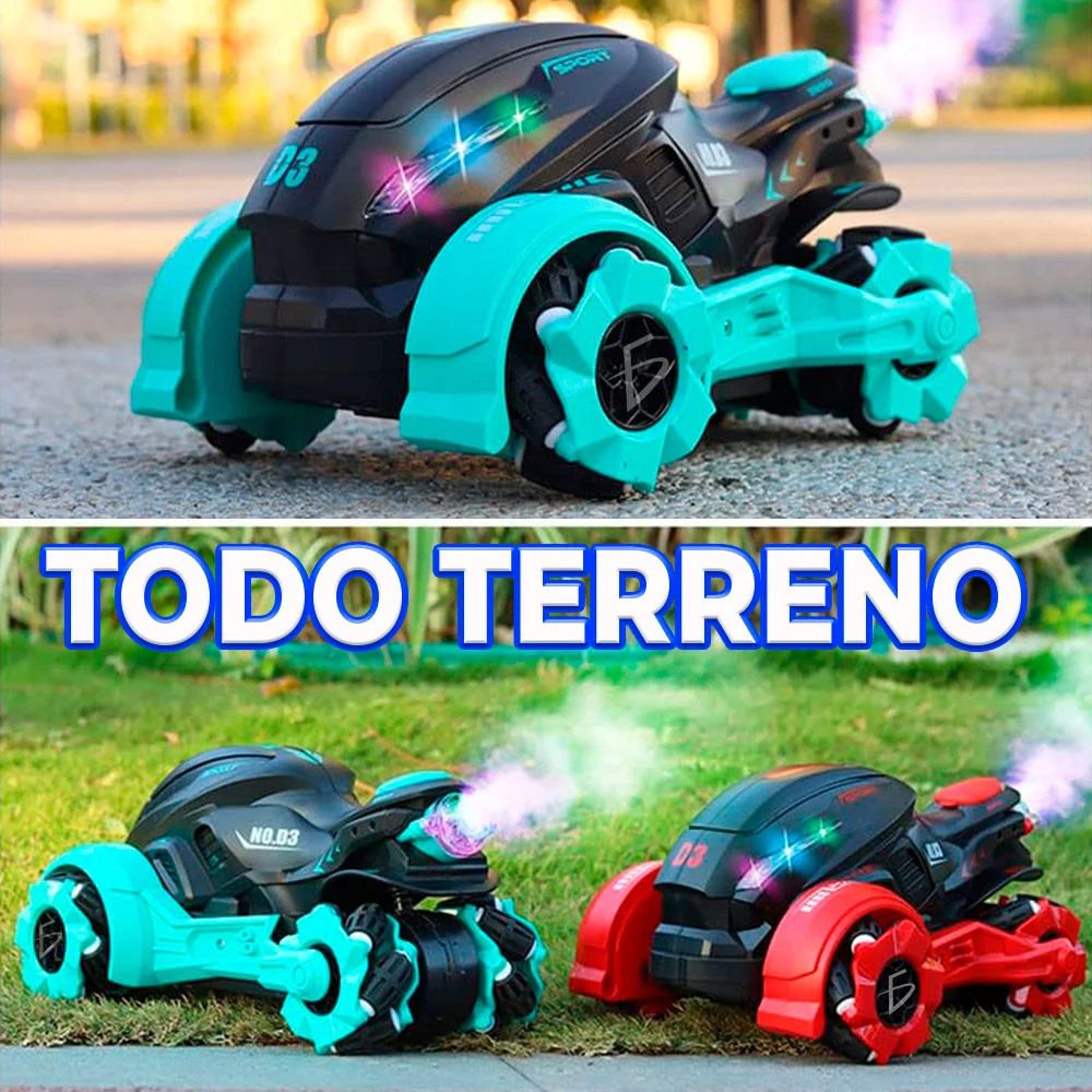 Coche de control remoto ele-gate con sensor teledirigible, luces y efecto de humo / jug.829.p