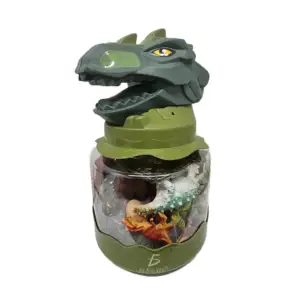 Paquete 18 dinosauros chicos + almacenador con forma de dinosaurio / …