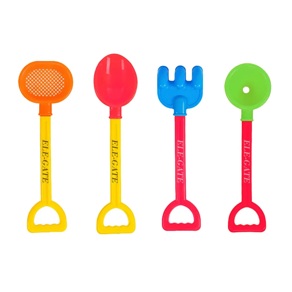 Set infantil de 4 palas multifuncionales de plástico para arena / playa, variedad de usos y colores / jug.t816