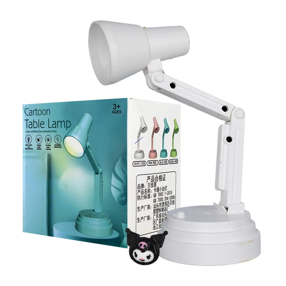 Lámpara recargable para escritorio con brazo flexible y sticker, variedad de colores / table lamp / bjj-038