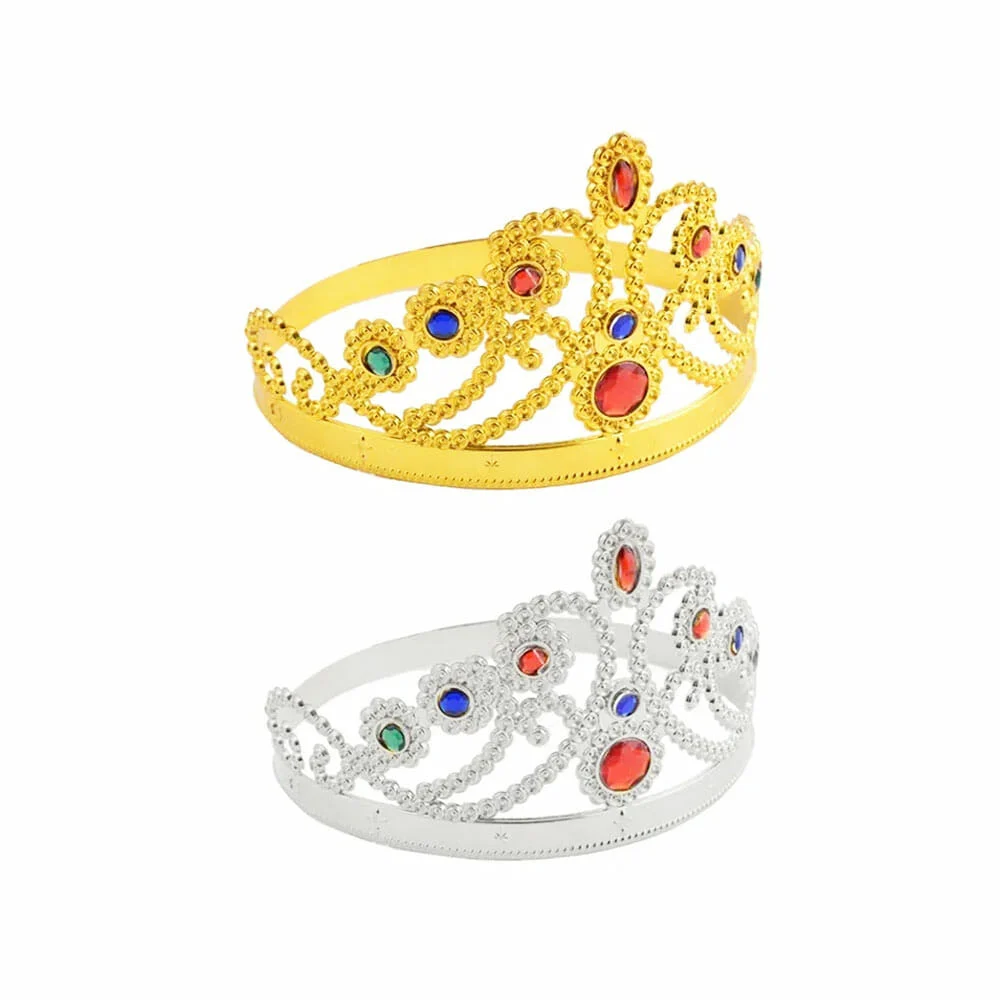 1pza corona grande con decoración de piedras, variedad de colores / k-334